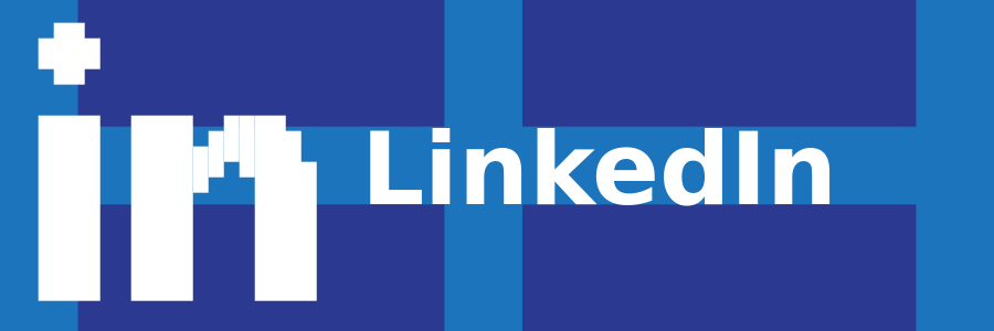 A graphic button for LinkedIn